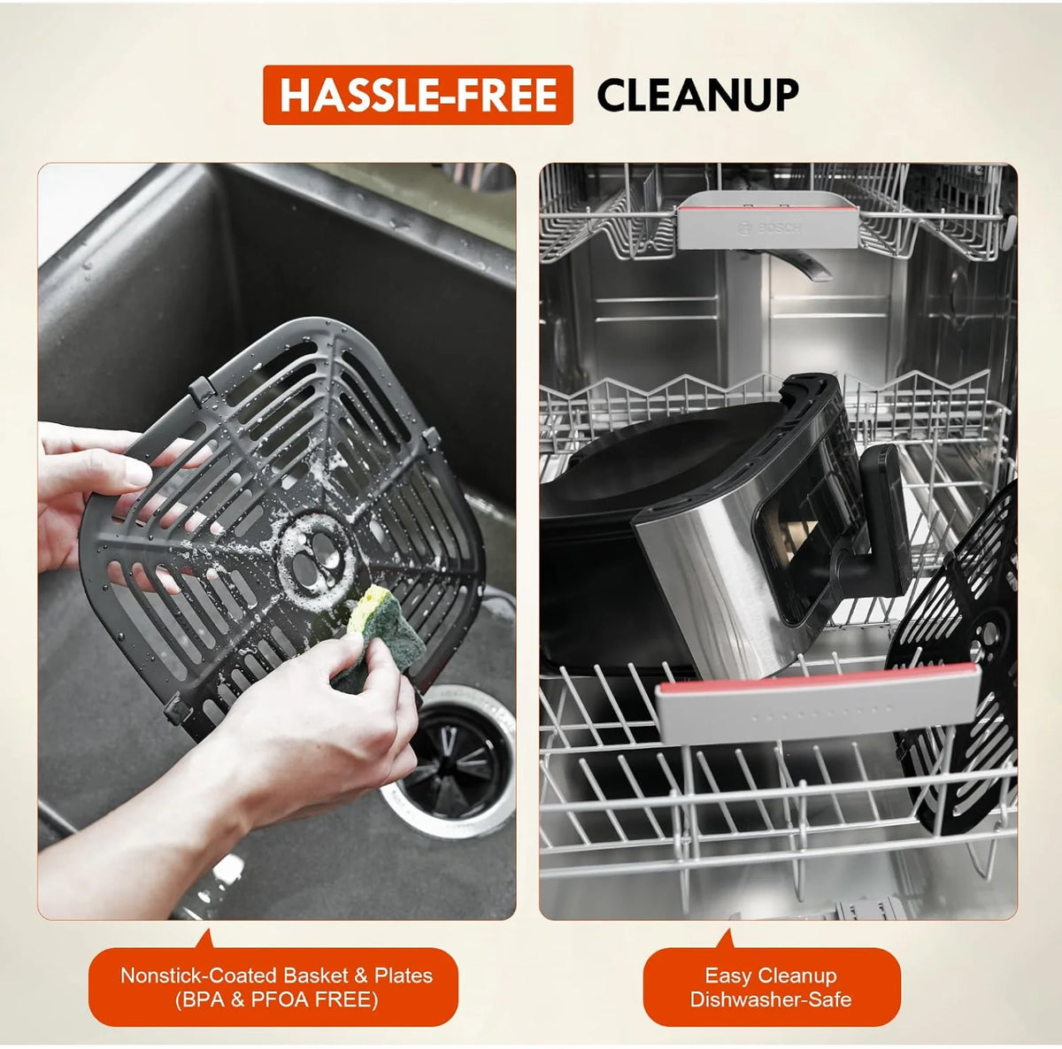 Miraston Digital Air Fryer Featuring Removable 304 Stainless Steel Basket