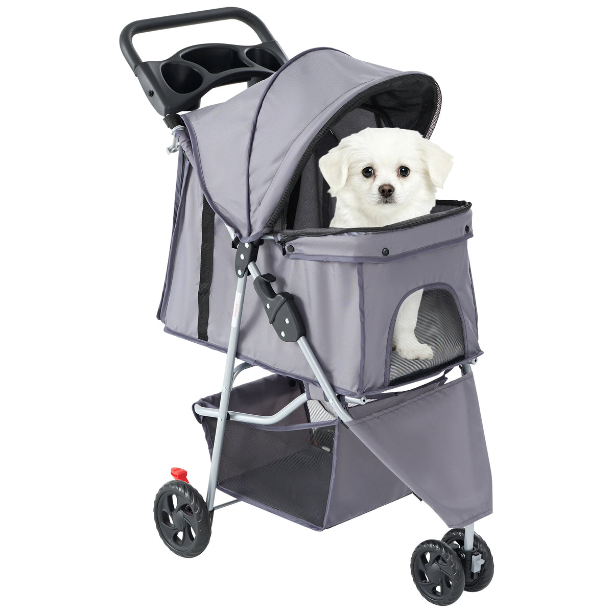 Sturdy Three Wheel Foldable Pet Stroller For Leisure Walks