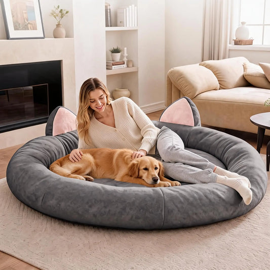 HiMISS Orthopedic Memory Foam Dog Bed With Washable Cover