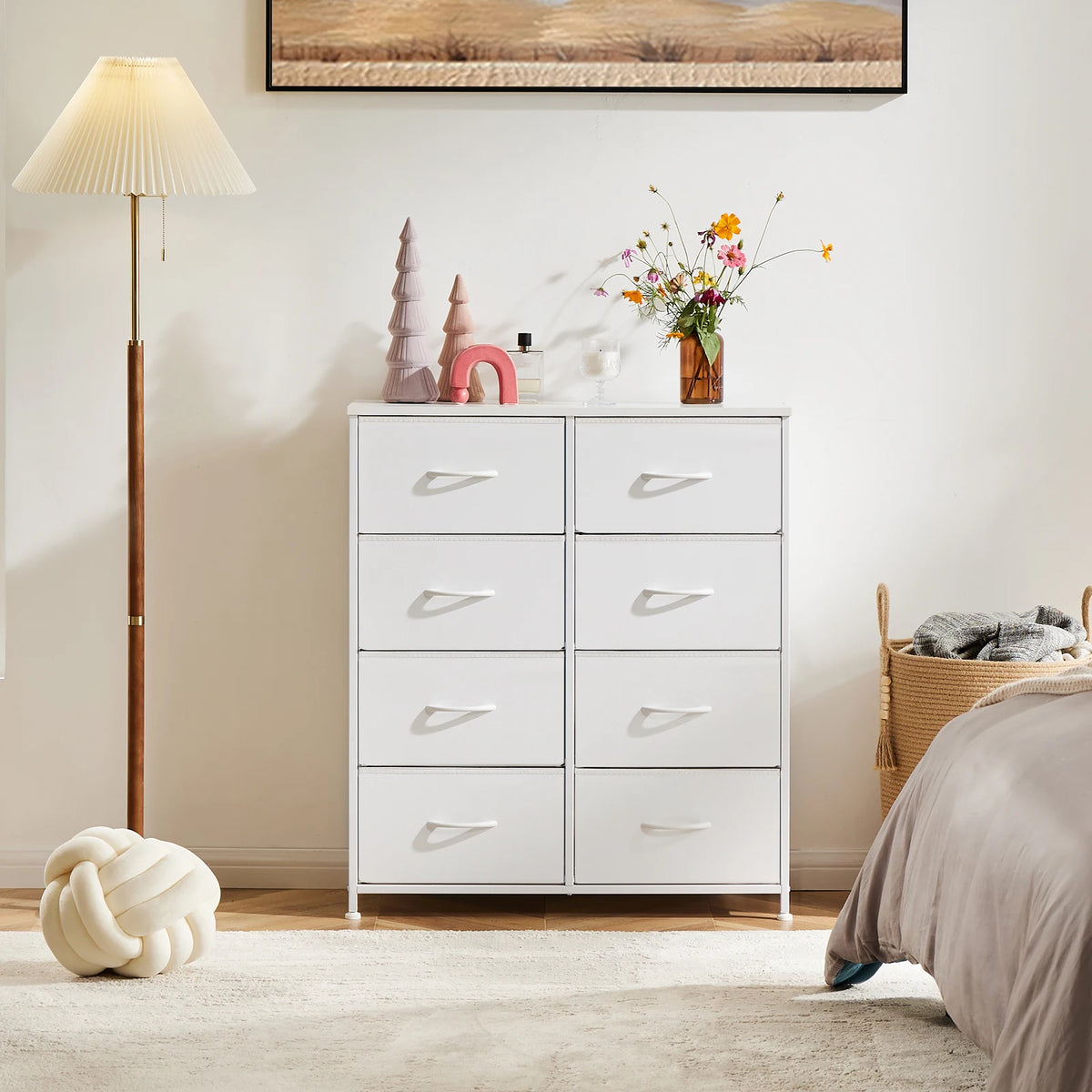 MCQ Modern Eight Drawer Fabric Storage Cabinet For Living Room