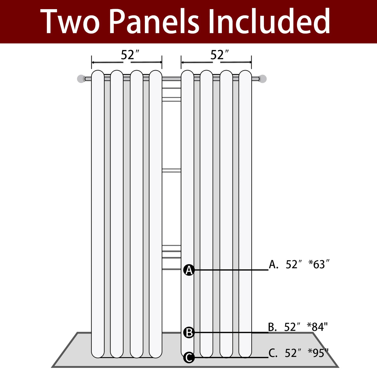 Studyset Velvet Taffeta Curtain Panels For Privacy And Shade
