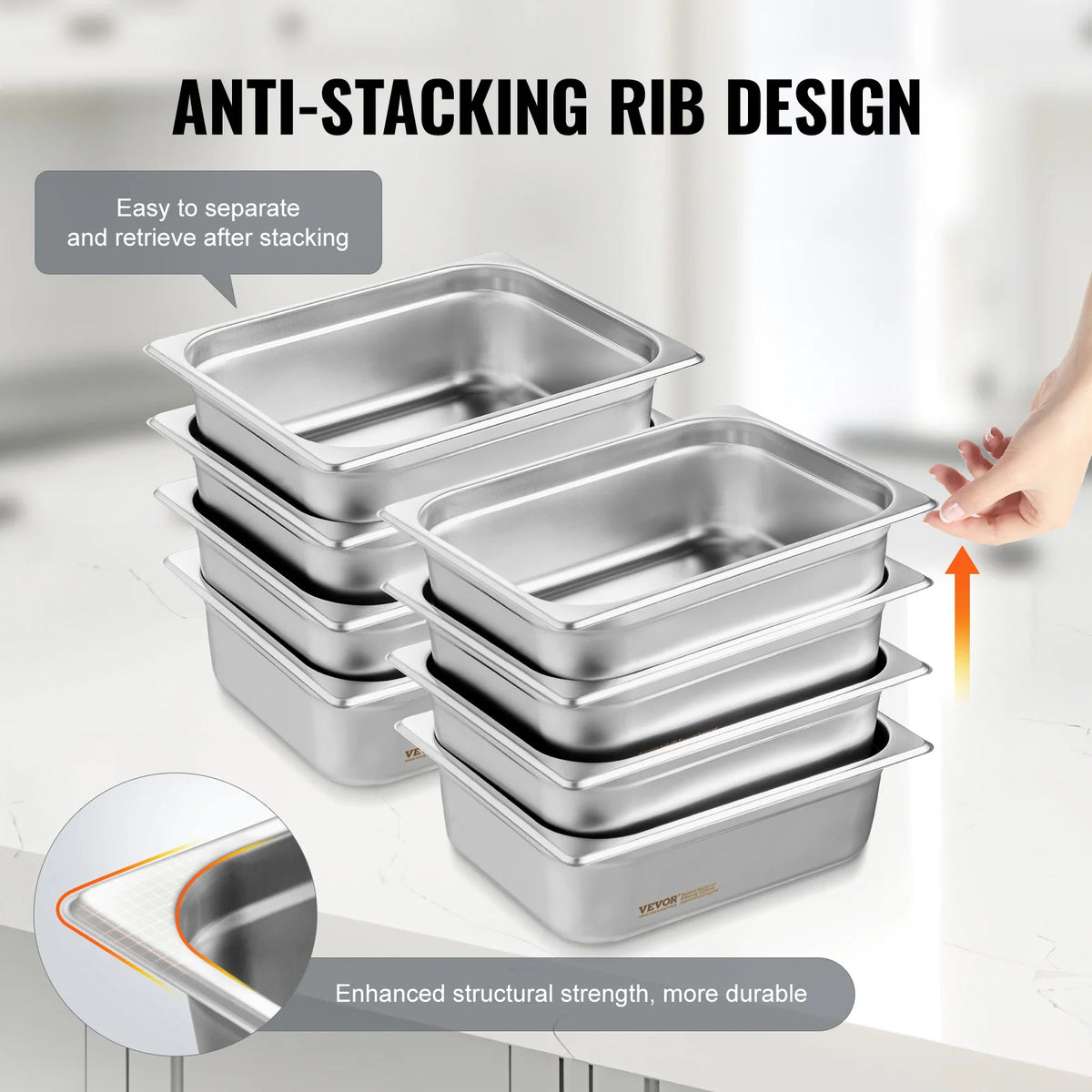 Succebuy Commercial Catering Pan Set With Lids Restaurant Storage