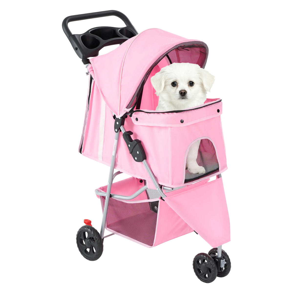 Sturdy Three Wheel Foldable Pet Stroller For Leisure Walks