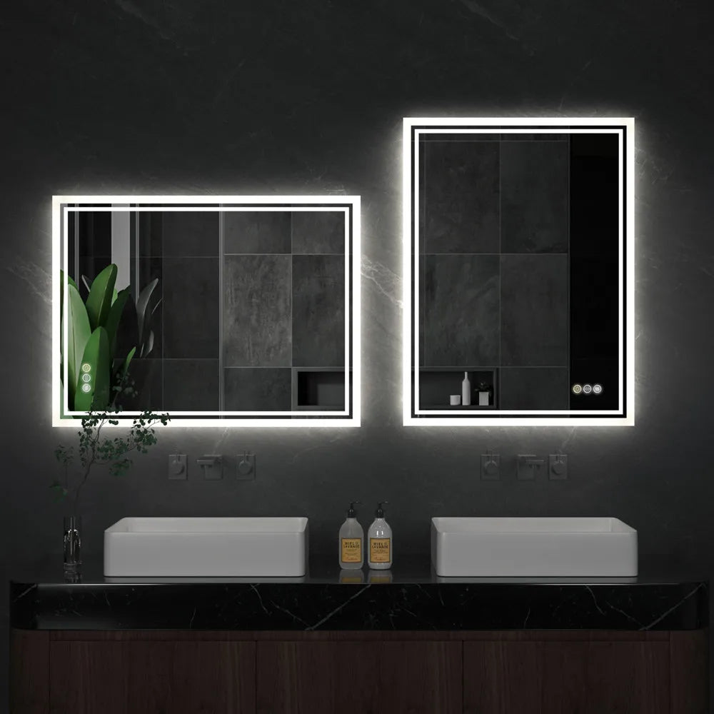 Luvodi Frameless Led Vanity Mirror With Anti Fog Touch Control