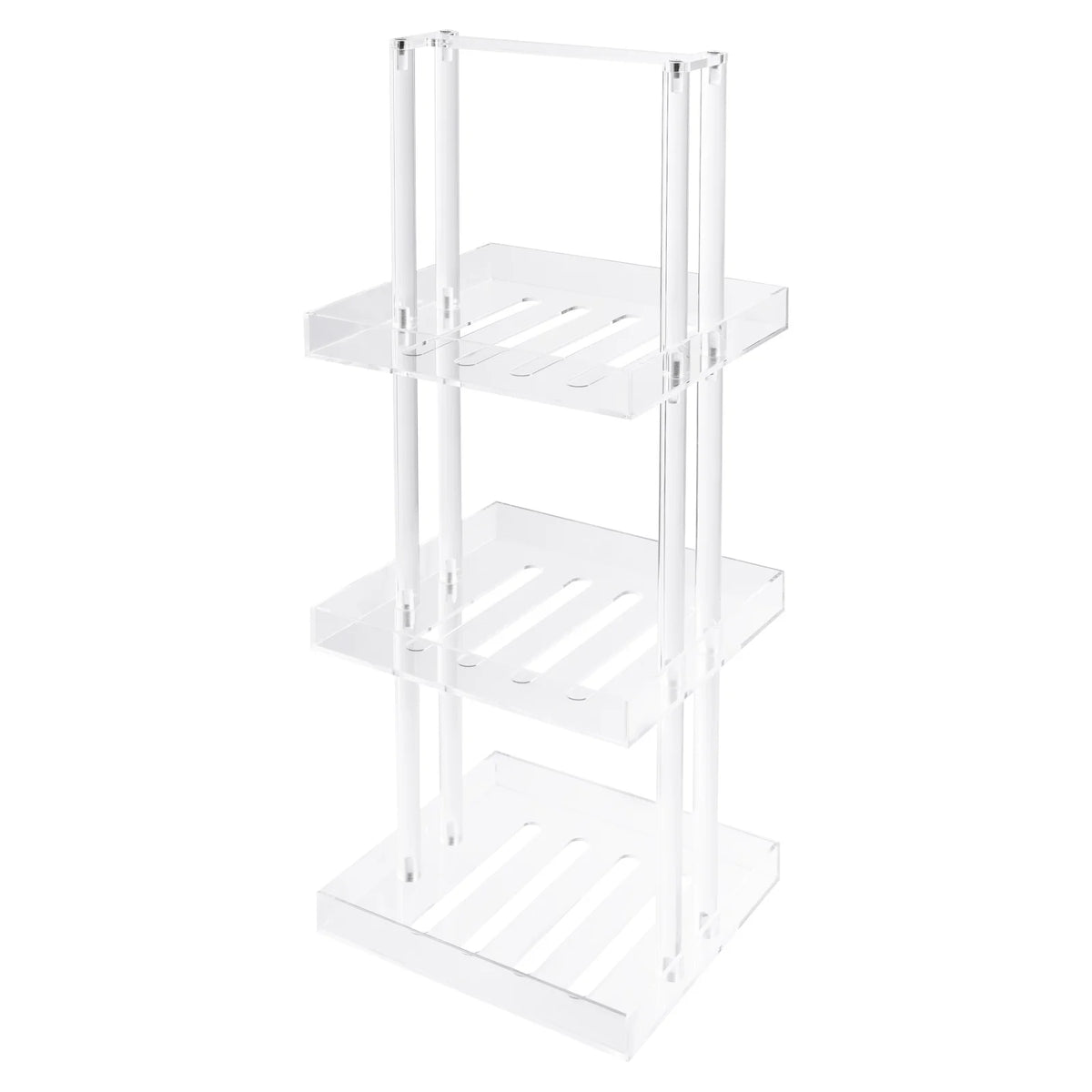 Bymaocar Three Tier Acrylic Shower Organizer Freestanding Corner Caddy