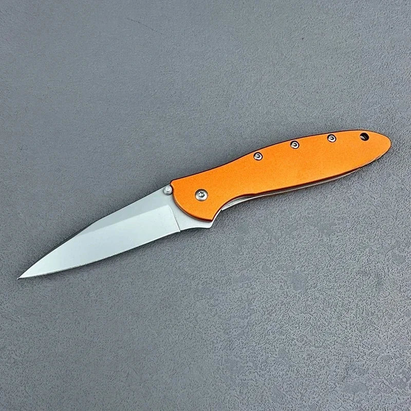 KS Leek Aluminum Folding Knife 8Cr13Mov Blade Glass Breaker