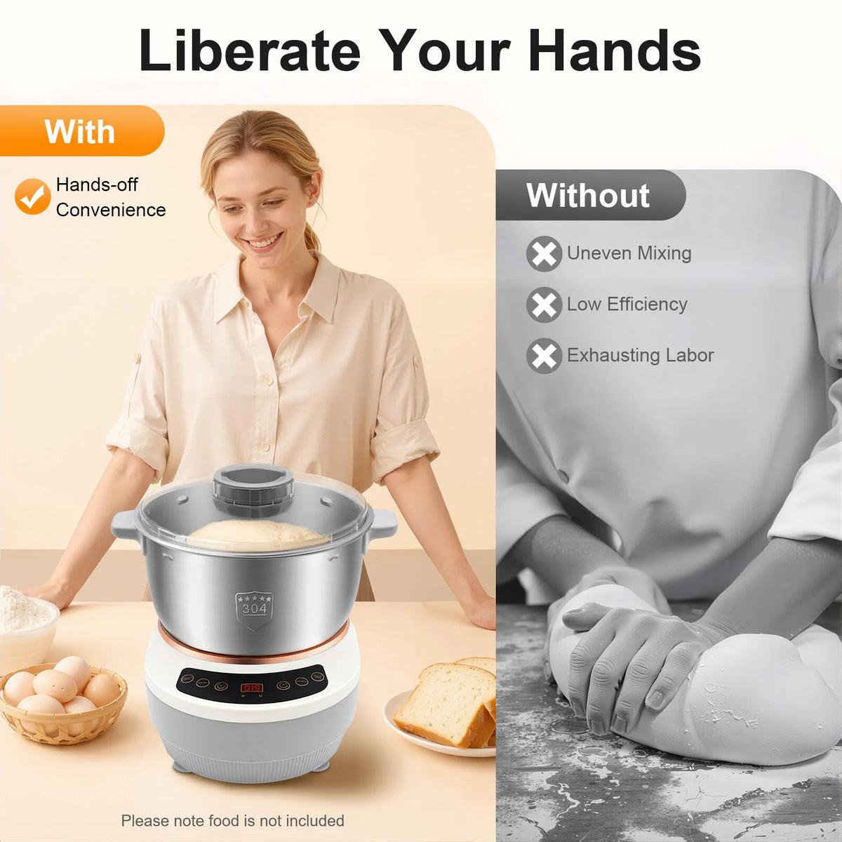 Electric Dough Mixer Kneading Machine With Ferment Function
