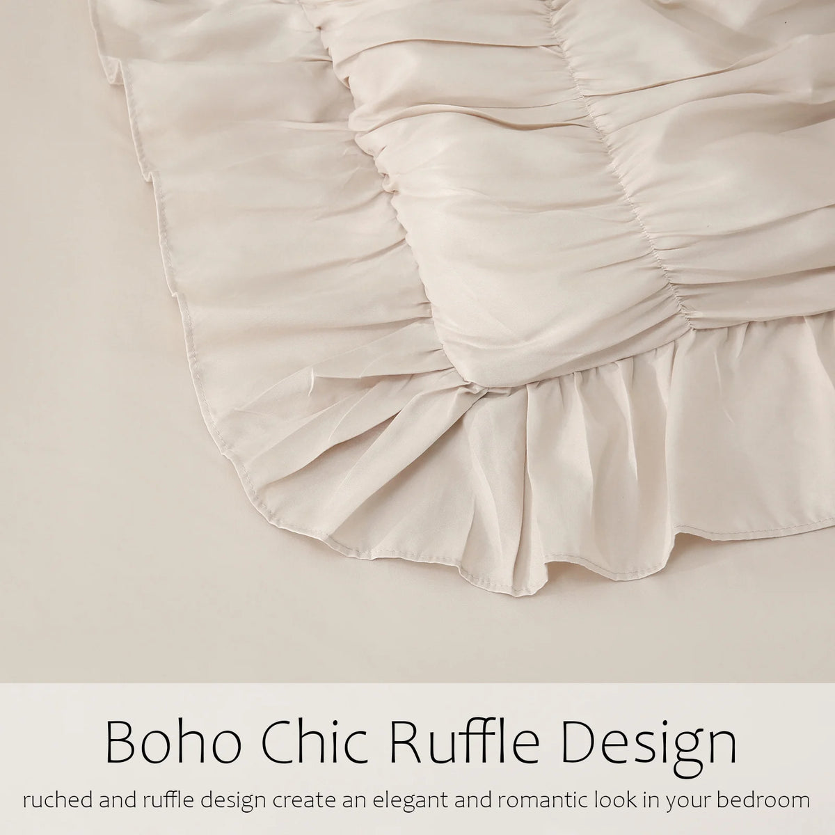 Fluffy Boho Ruffle Comforter Set Includes Sheets And Shams
