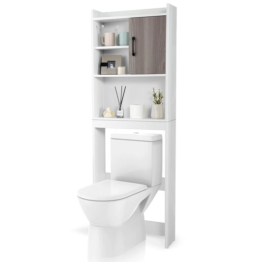 HOMASIS Over The Toilet Storage Cabinet With Shelves And Door