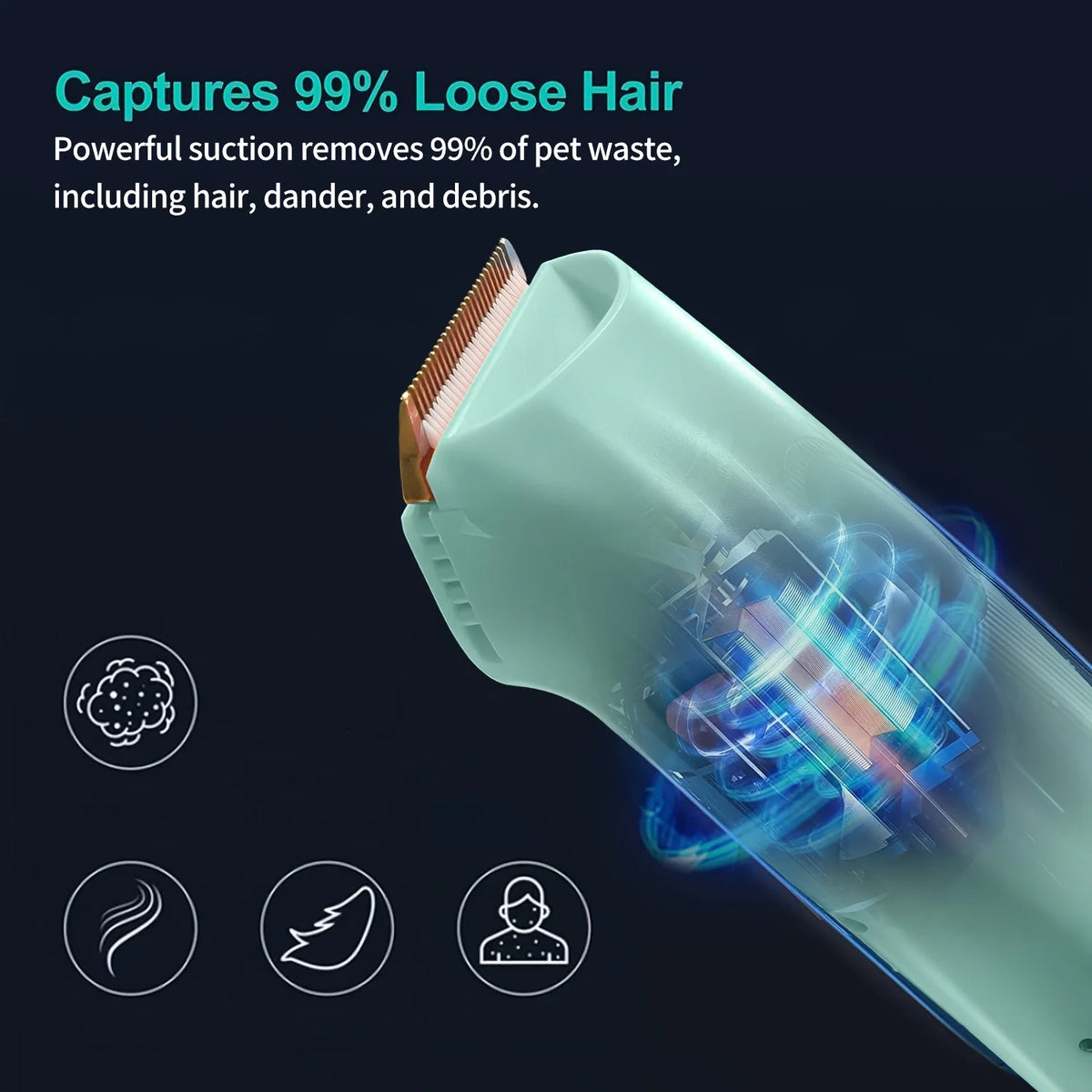 Professional Pet Grooming Vacuum Kit With Clipper For Pets