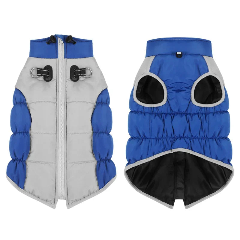 French Bulldog Plaid Winter Jacket Coat for Medium and Large Dogs