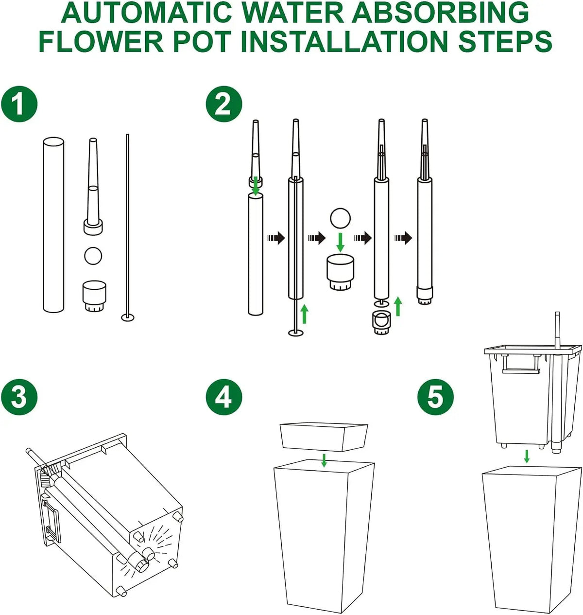 Twister Ck Self Watering Indoor Outdoor Garden Planter Set