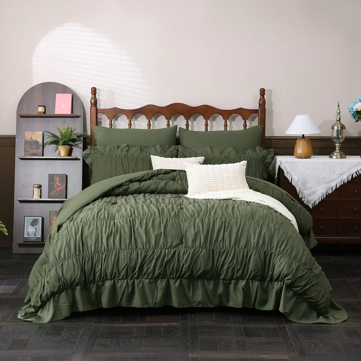Fluffy Boho Ruffle Comforter Set Includes Sheets And Shams
