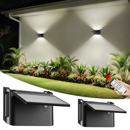 Intelamp Solar Wall Lights With Three Lighting Modes For Outdoor Walls