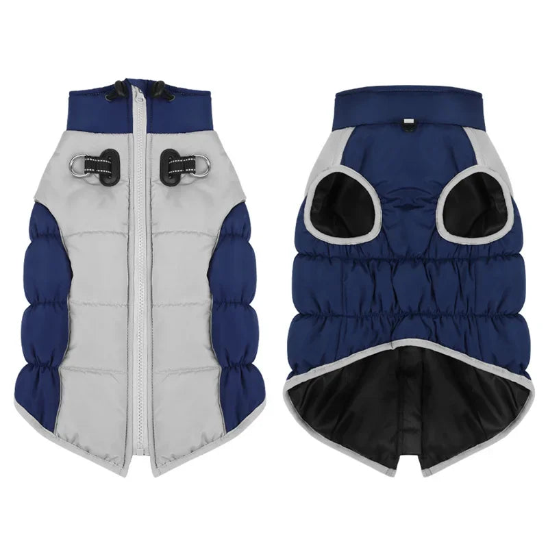 French Bulldog Plaid Winter Jacket Coat for Medium and Large Dogs