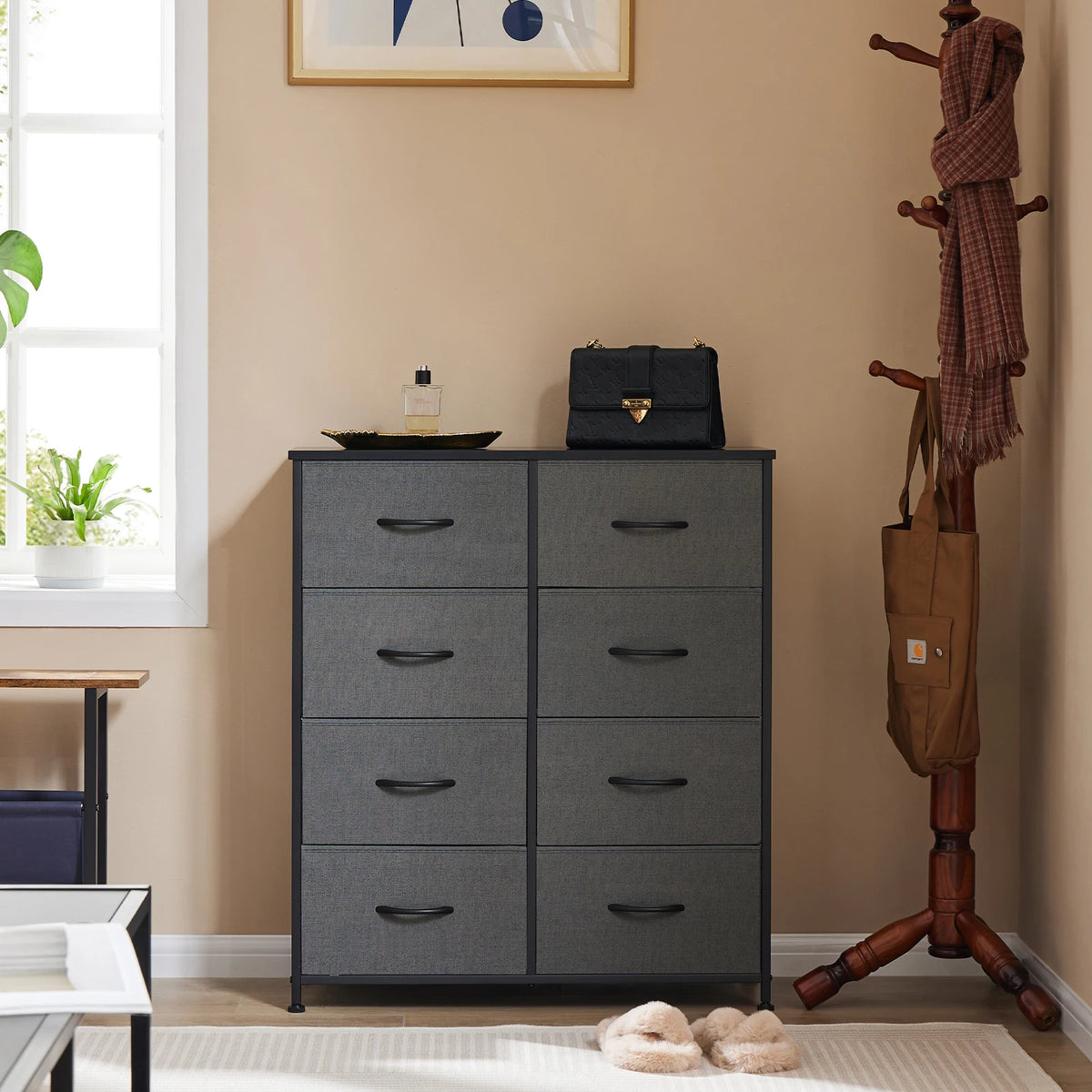 MCQ Modern Eight Drawer Fabric Storage Cabinet For Living Room