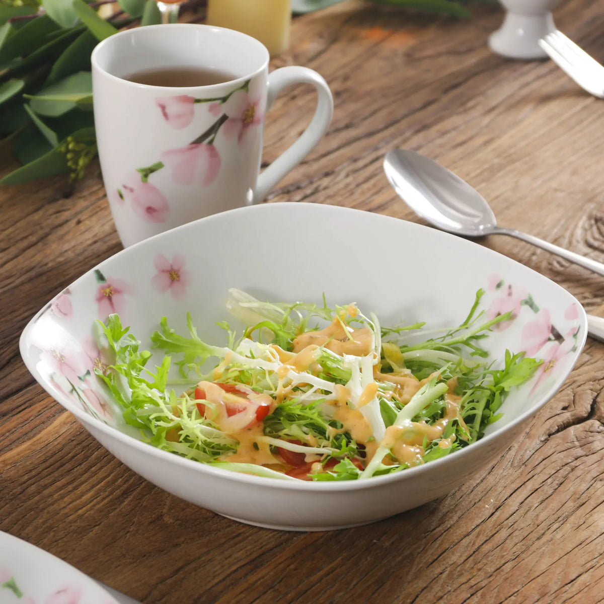 Malacasa 100-Piece Porcelain Dinnerware Set Elegant Ceramic Tableware