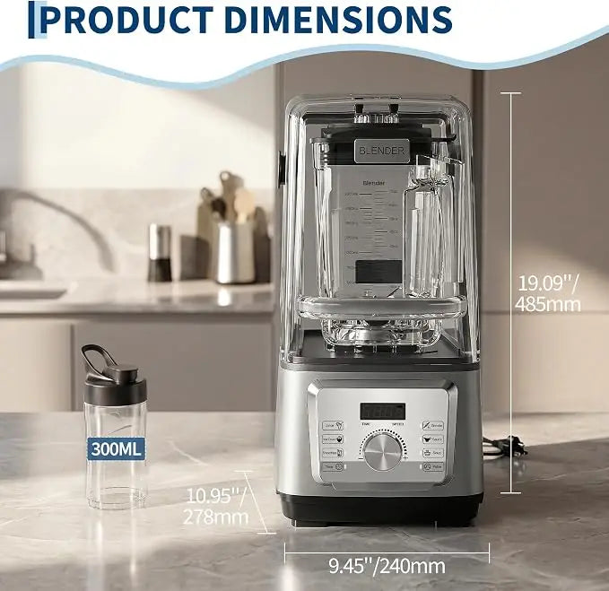 Tacleekii Commercial Countertop Blender With Smart Touch Interface