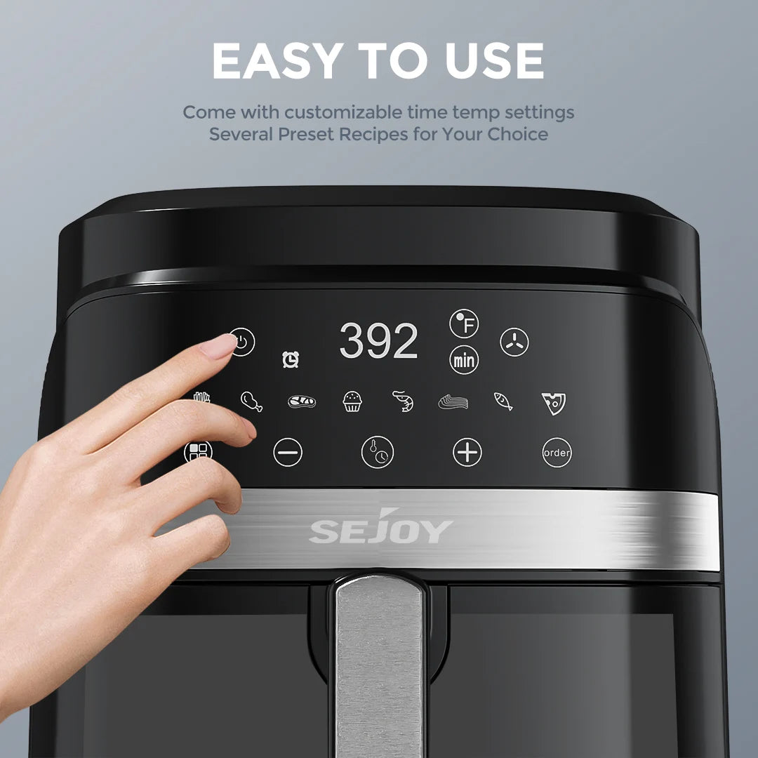 Sejoy 8-In-1 Digital Air Fryer Featuring Premium Ceramic Coating