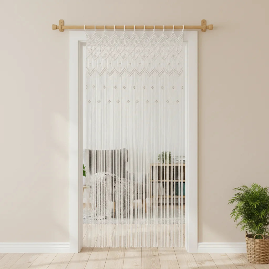 Premium Cotton Macrame Door Curtain For Home And Decor