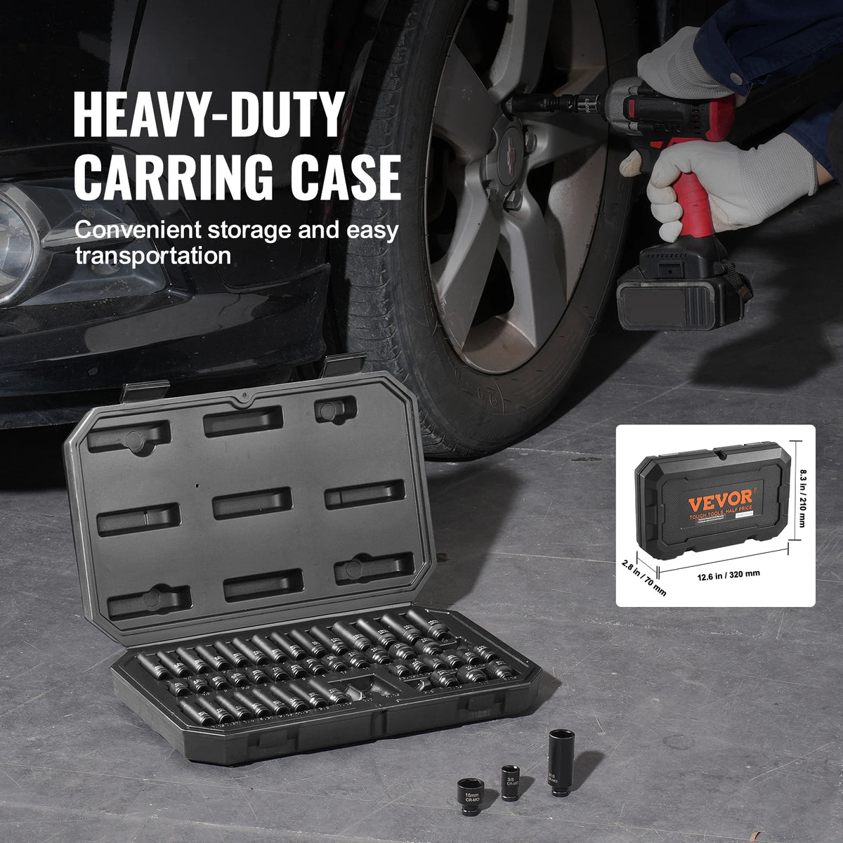 SucceBuy Impact Socket Set With Deep And Shallow Sockets