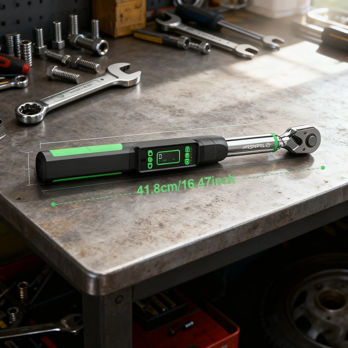 Taskstar Digital Torque Wrench With Preset Alarm And Reversible Ratchet