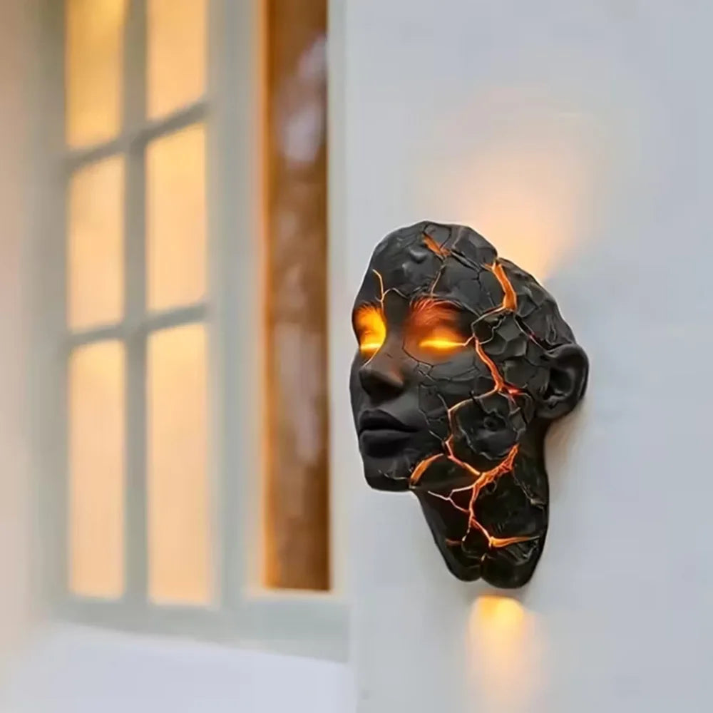 3D Broken Soul LED Wall Lamp for Home and Bedroom