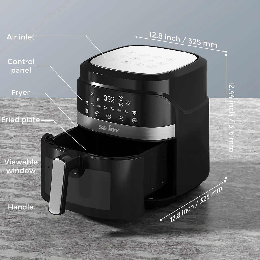 Sejoy 8-In-1 Digital Air Fryer Featuring Premium Ceramic Coating