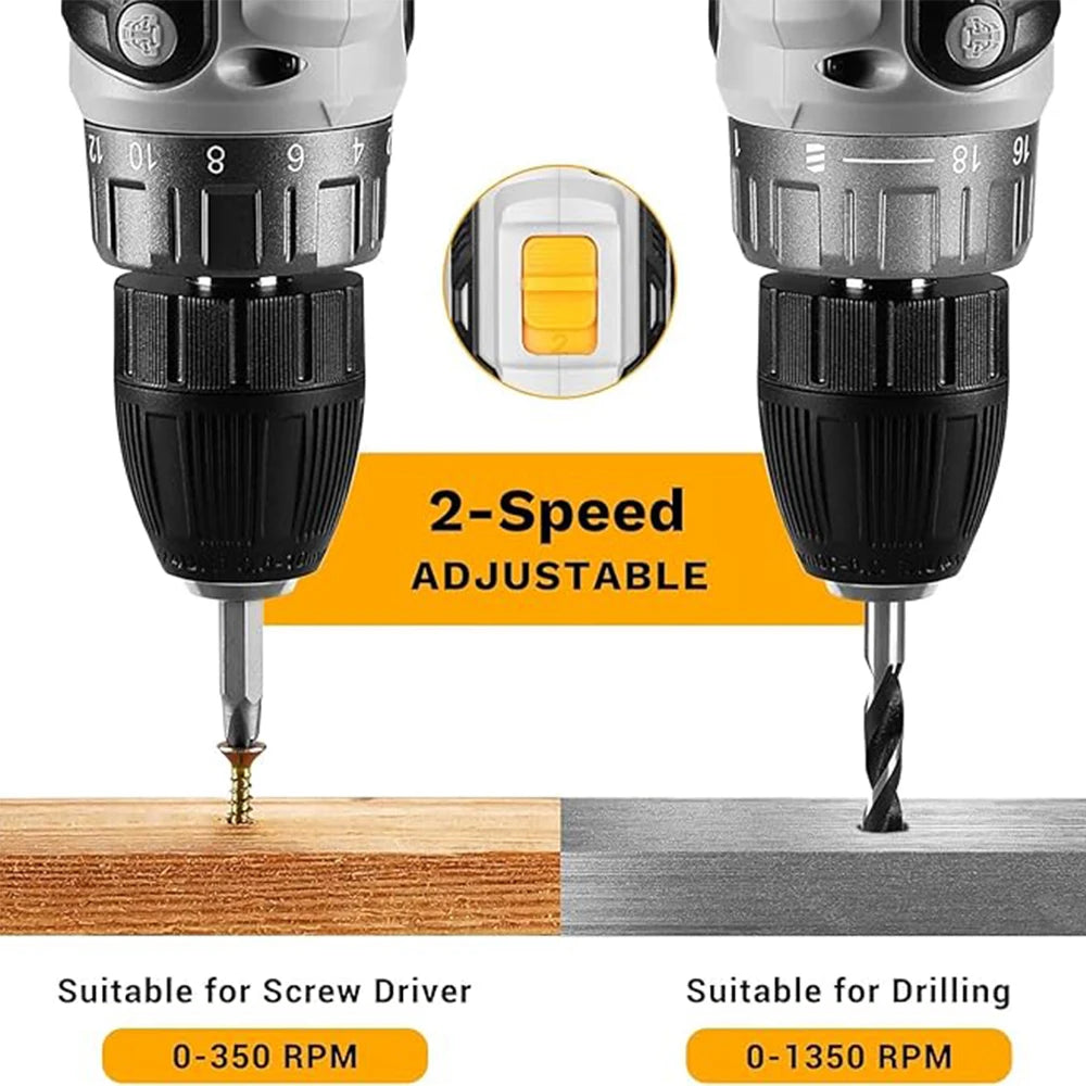 DEKO Womens Cordless Drill Driver Kit With Battery And Charger