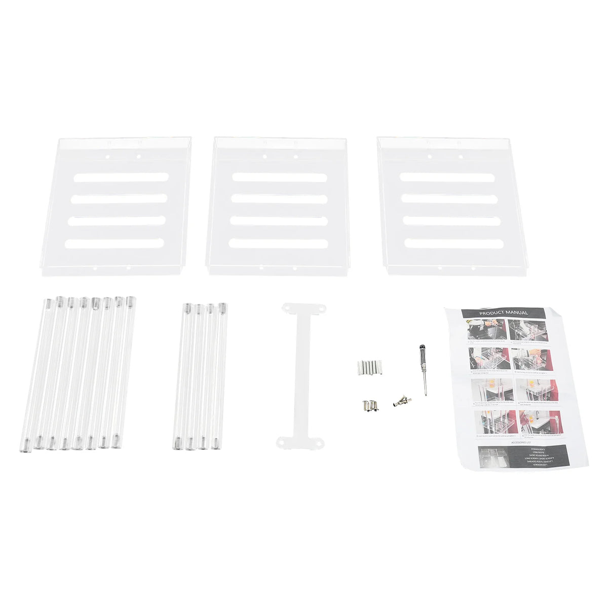 Bymaocar Three Tier Acrylic Shower Organizer Freestanding Corner Caddy