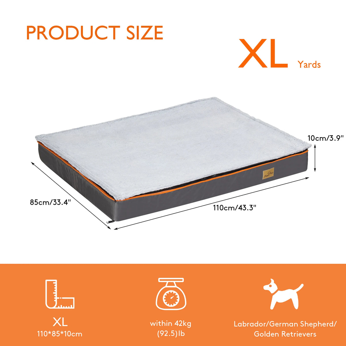 Bingopaw Orthopedic Foam Dog Bed With Washable Cover