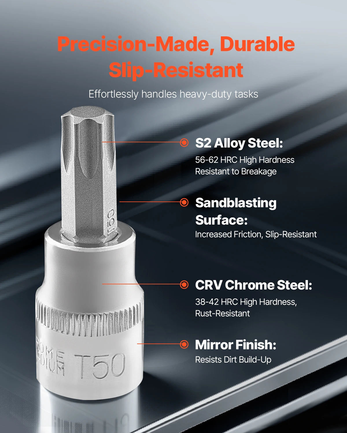 SucceBuy Torx Bit Socket and External Torx Socket Set
