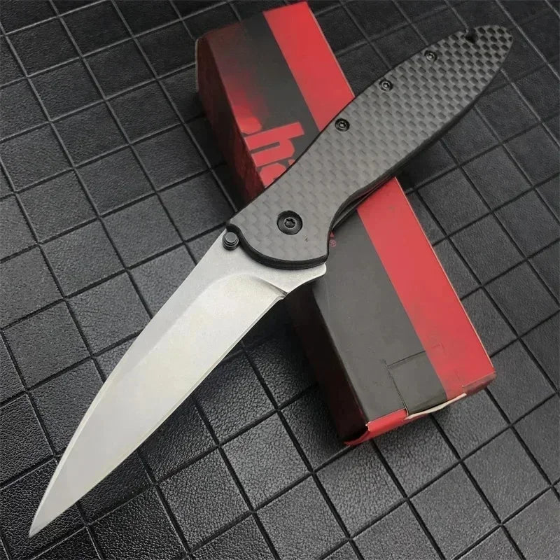 KS Leek Aluminum Folding Knife 8Cr13Mov Blade Glass Breaker