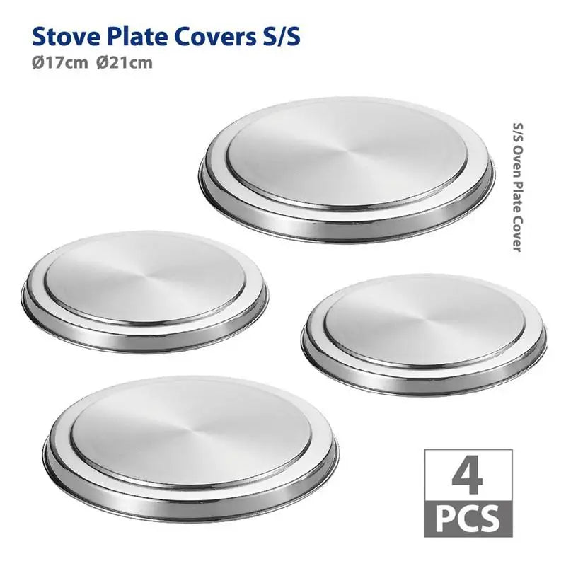 Rustproof Stainless Steel Stove Burner Covers for Kitchen Cooktops