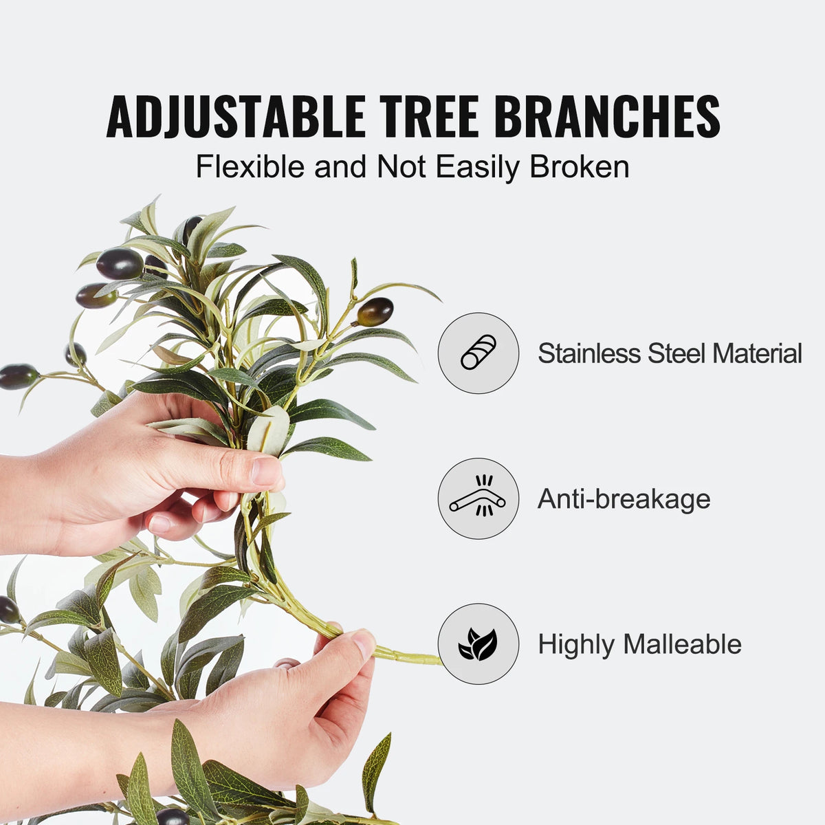 SucceBuy Artificial Olive Tree With Secure Base for Home Decor