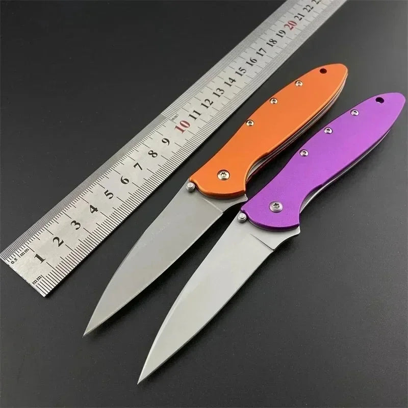 KS Leek Aluminum Folding Knife 8Cr13Mov Blade Glass Breaker