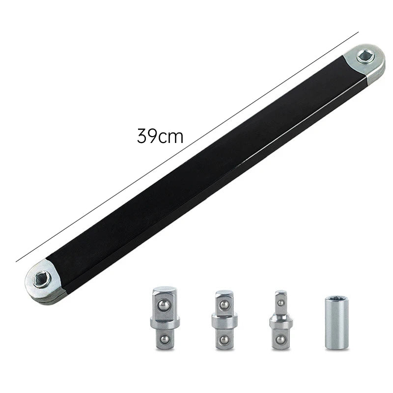 Compact Offset Extension Wrench Adapter for Automotive Socket Ratchets