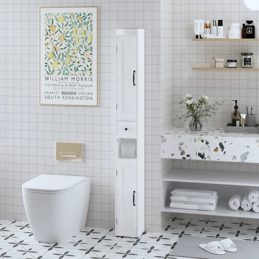 Orraves Slim Freestanding Bathroom Cabinet With 2 Doors