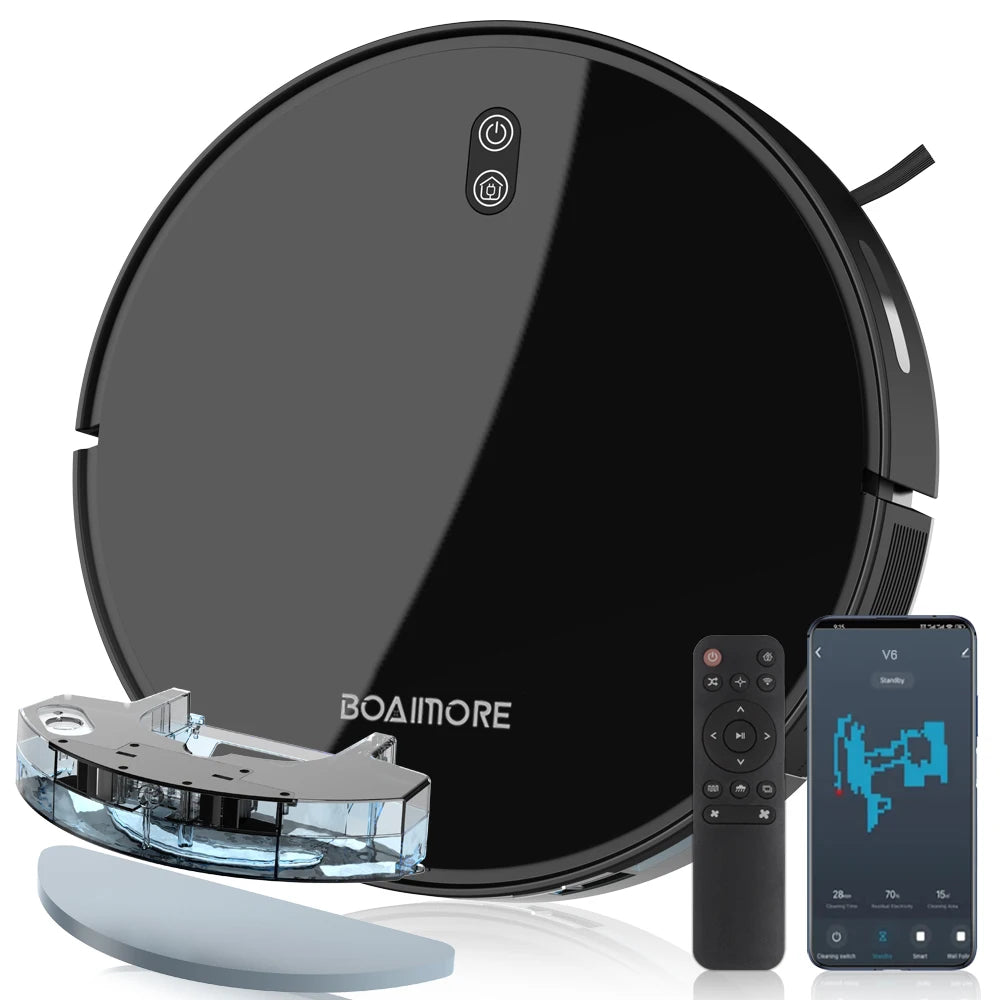 BOAIMORE Robot Vacuum Mop With 6000Pa Suction And Smart Mapping