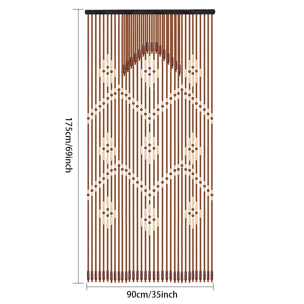 Bamboo Beaded Curtain Stylish Room Divider For Home Interior