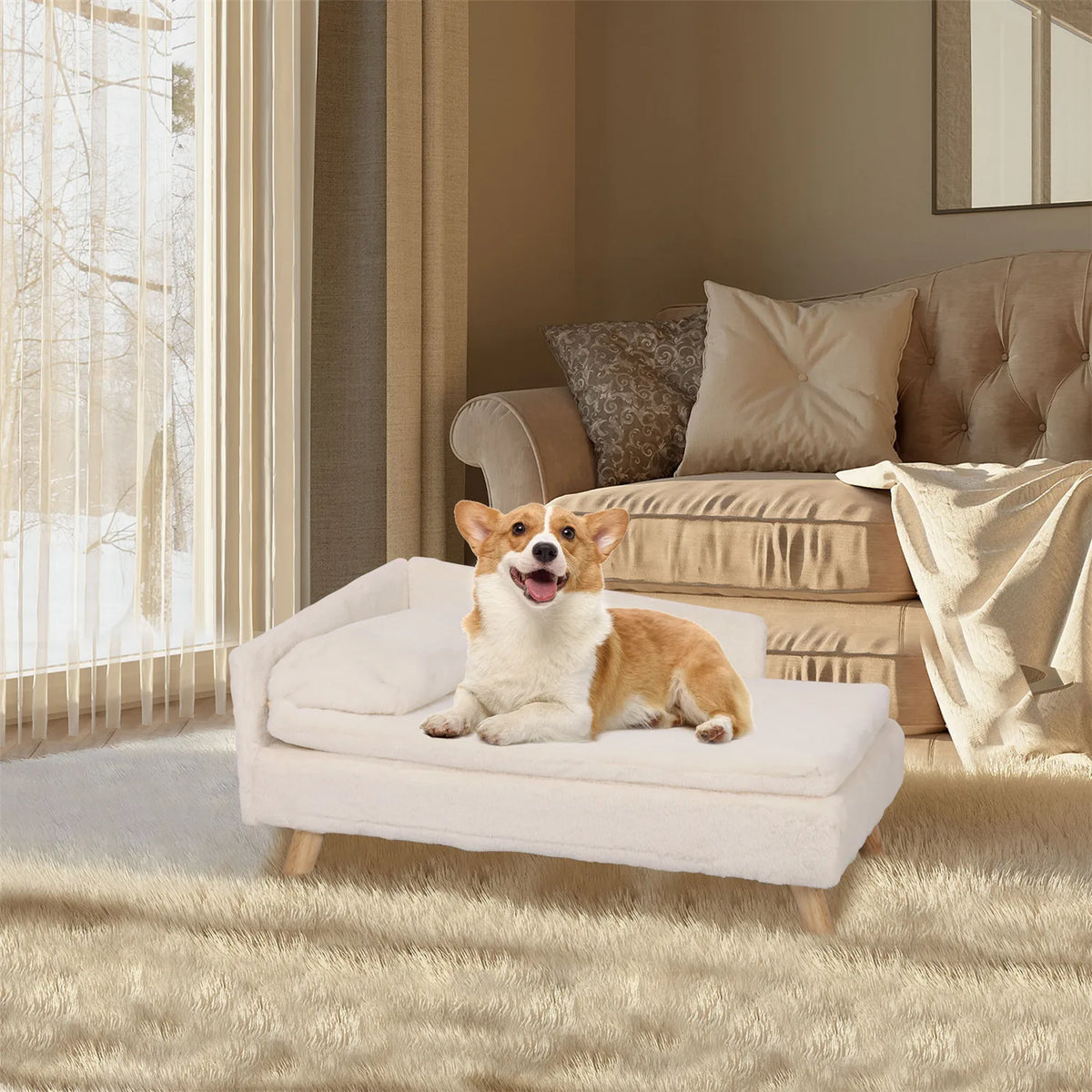 Bingopaw Elevated Pet Bed With Waterproof Cotton Pad
