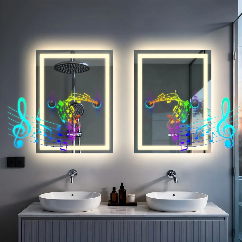 Borwart Smart Led Bathroom Mirror With Anti Fog Tempered Glass