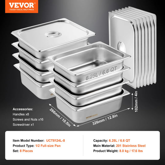 Succebuy Commercial Catering Pan Set With Lids Restaurant Storage