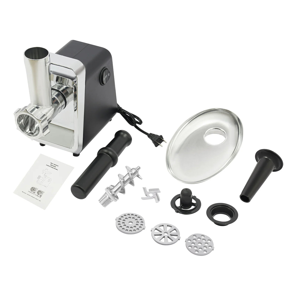 Bymaocar Electric Meat Grinder With 3 Blades And Sausage Attachment