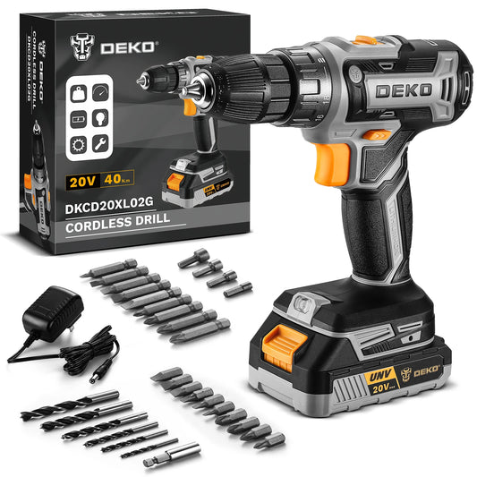 DEKO Womens Cordless Drill Driver Kit With Battery And Charger