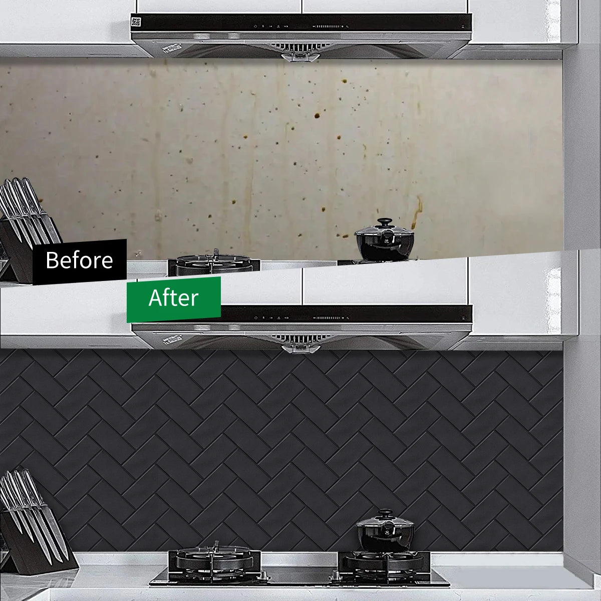 Vividtiles Peel And Stick Herringbone Waterproof Wall Tiles