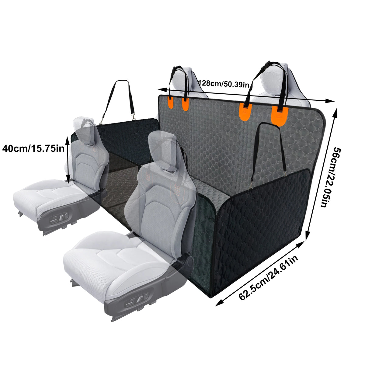 Borwart Hard Bottom Waterproof Dog Car Seat Extender